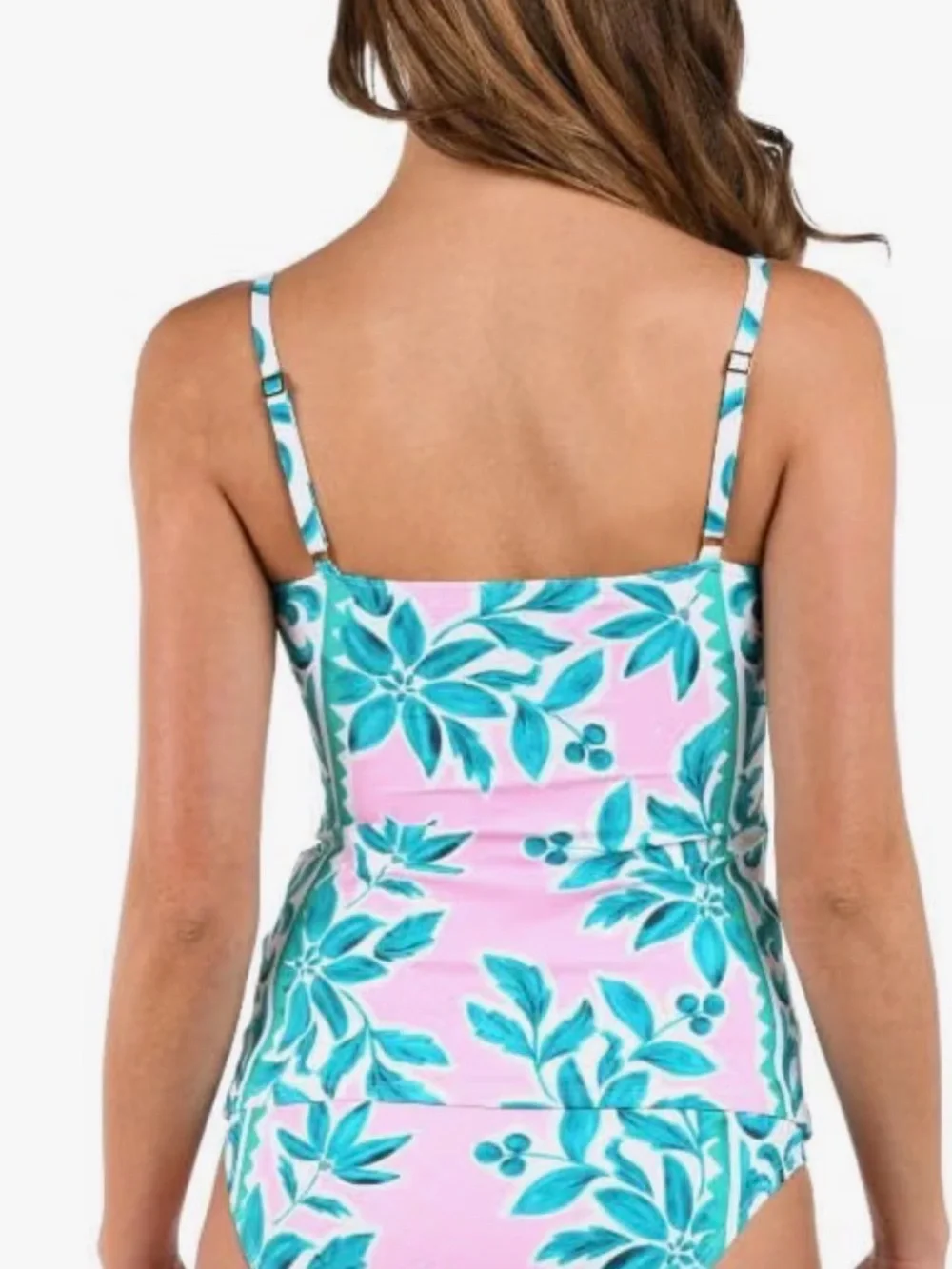 NWT La Blanca Womens Over The Shoulder Tankini Swimsuit Top - Size 10